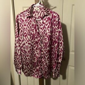 Umgee Maroon and Beige Abstract Top